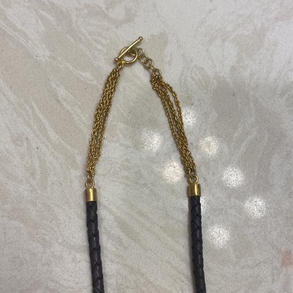 Long brown gold bronze necklace - Picture 3 of 4